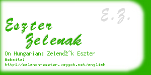 eszter zelenak business card